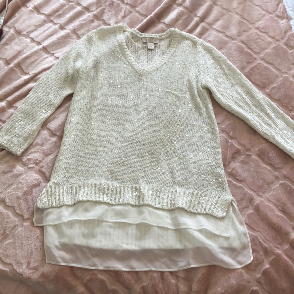 LOFT shimmer tunic sweater